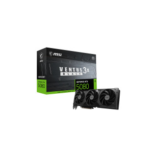 MSI VENTUS GEFORCE RTX 5080 16G 3X OC BLACK tarjeta gráfica NVIDIA 16 GB GDDR7