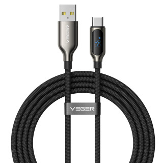 VEGER AC1-XHJ cable USB USB 2.0 1,2 m USB A USB C 0,48 Gbit/s 66 W Negro
