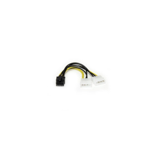 StarTech.com Cable Adaptador de Alimentación de LP4 a PCI Express PCIe de 8 Pines para Tarjeta Gráfica - 15cm Negro...