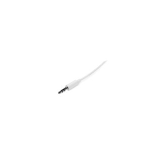 StarTech.com Cable Delgado de Audio Estéreo Mini Jack de 3,5mm - Macho a Macho -2m Blanco