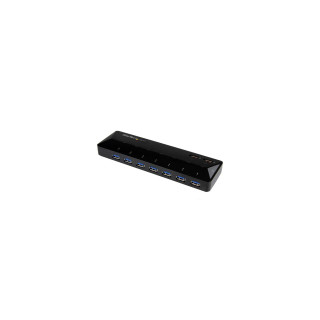 StarTech.com Concentrador USB 3.1 de 7 Puertos - Ladrón con Puertos de Carga y Sincronización - Hub con 2 Puertos de...
