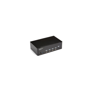 StarTech.com Switch Conmutador KVM de 4 Puertos HDMI - 4K de 30Hz - de Pantalla Doble - Negro