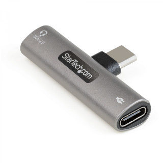 StarTech.com Adaptador de Audio y Carga USB-C - Adaptador de Audio USB Tipo C con USB-C para Auriculares con Micrófono