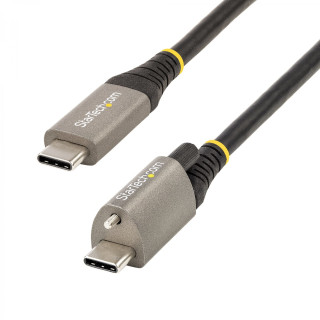 StarTech.com Cable de 50cm USB-C con Tornillo Superior de Fijación -10Gbps - Cable Tipo C USB 3.1/3.2 Gen 2 - con Carga
