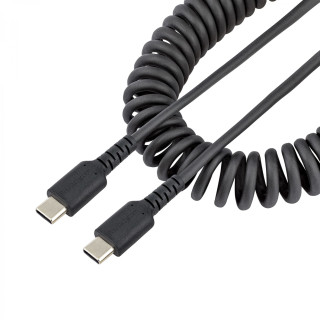 StarTech.com Cable de 1m de Carga USB C a USB C, Cable USB Tipo C Rizado de Carga Rápida y Servicio Pesado, Cable USB...