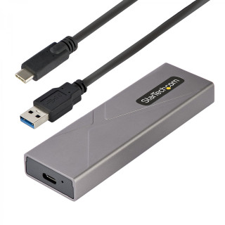StarTech.com Caja Externa de Aluninio USB-C 10Gbps a NVMe M.2 o SSD M.2 SATA - Sin Herramientas para SSD M.2 NGFF...