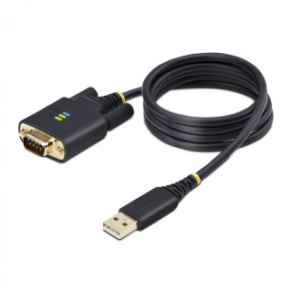 StarTech.com Cable Adaptador USB a Serie de 1m - Serial - Retención COM - FTDI - Adaptador USB-A a DB9 RS232 - con...
