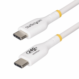 StarTech.com Cable de Carga para Portátil USB-C de 2m - Cable USB Tipo C USB 2.0 para Portátil - Blanco - Cable con...