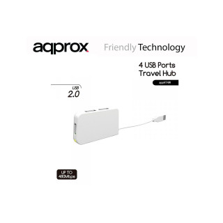 HUB APPROX USB 2.0 4 PUERTOS BLANCO APPHT4W