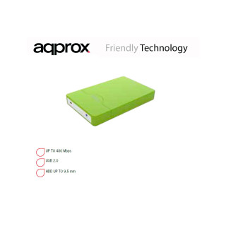 CAJA 2.5 APPROX SATA USB 2.0 VERDE APPHDD09GP