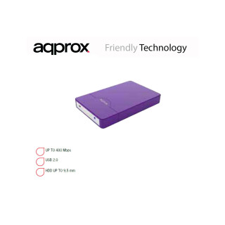 CAJA 2.5 APPROX APPHDD09P USB 2.0 PURPURA SATA