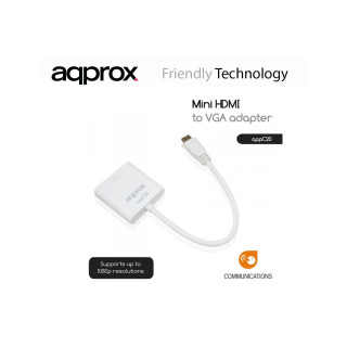 ADAPTADOR MINI HDMI A VGA APPROX APPC20