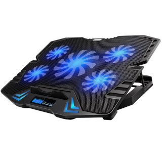 SOPORTE PORTATIL EWENT EW1259 5 VENTILADORES REGULABLES EN VELOCIDAD Y ALTURA CON 2 PUERTOS USB