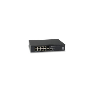 SWITCH LEVEL ONE GESTIONABLE L2 8PTOS 10/100/1000 2PTOS GIGABIT NEGRO GEL-1061
