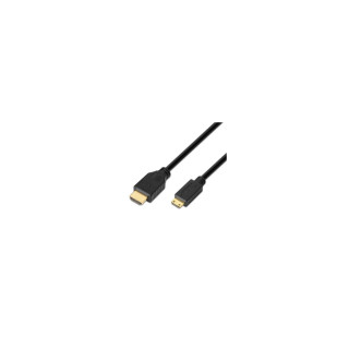 CABLE AISENS HDMI MACHO A MINI HDMI MACHO 1.8M ALTA VELOCIDAD CON ETHERNET FULL HD NEGRO A119-0114