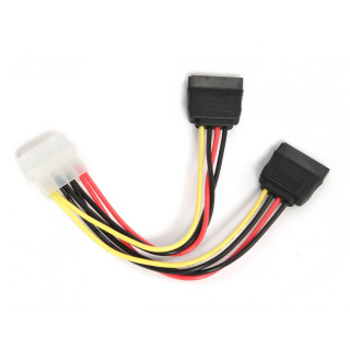 GEMBIRD CC-SATA-PSY Cable de alimentación duplicador molex a 2x sata 0.15m
