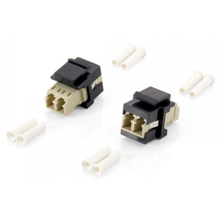 Equip 125570 adaptador de fibra óptica LC/LC 8 pieza(s) Beige, Negro