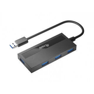 Equip HUB de interfaz USB 3.2 Gen 1 (3.1 Gen 1) Type-A 5000 Mbit/s Negro