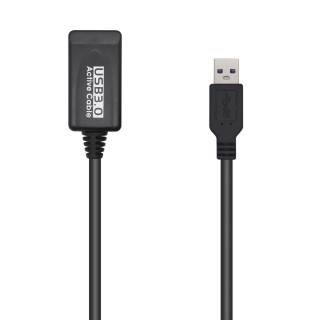 Aisens Cable usb 3.2 gen 1 prolongador con amplificador usb tipo-a macho a usb tipo-a hembra 5m negro