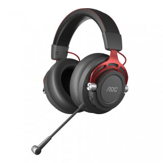 AOC GH401 auricular y casco Auriculares True Wireless Stereo (TWS) Diadema Juego Negro, Rojo