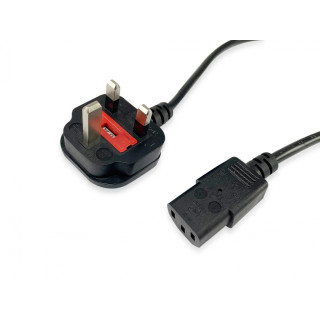 Equip 112300 cable de transmisión Negro 2 m BS 1363 C13 acoplador