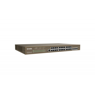 Tenda TEG5328P-24-410W Gestionado L3 Gigabit Ethernet (10/100/1000) EnergÍ­a sobre Ethernet (PoE) 1U Gris