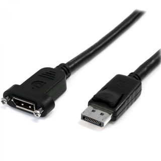StarTech.com Cable de 91cm DisplayPort de Montaje en Panel - 4K x 2K - Cable DisplayPort 1.2 de Extensión de VÍ­deo Macho a…