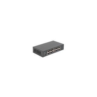 Lanberg RSGE-16 switch No administrado Gigabit Ethernet (10/100/1000) 1U Negro