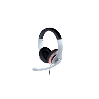 Gembird MHS-03-WTRDBK auricular y casco Auriculares Alámbrico Diadema Juego Negro, Rojo, Blanco