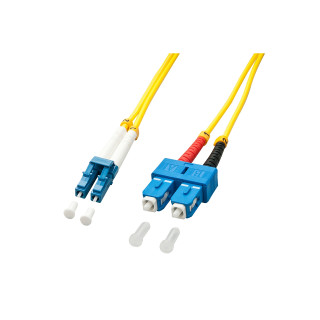 Lindy 47471 cable de fibra optica 2 m LC SC OS2 Amarillo