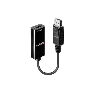 Lindy 41718 adaptador de cable de vÍ­deo 0,15 m DisplayPort HDMI Negro