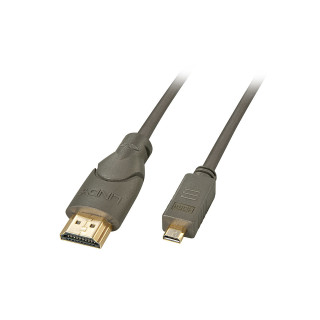 Lindy 41353 cable HDMI 2 m HDMI tipo A (Estándar) HDMI tipo D (Micro) Negro, Oro