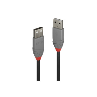 Lindy 36691 cable USB 0,5 m USB 2.0 USB A Negro, Gris