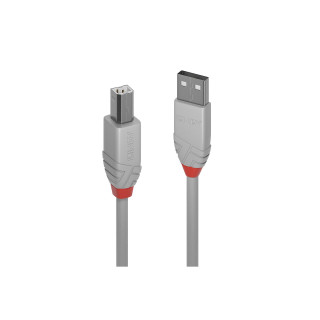 Lindy 36684 cable USB 3 m USB 2.0 USB A USB B Gris
