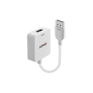 Lindy 38303 adaptador de cable de vÍ­deo 0,095 m HDMI tipo A (Estándar) DisplayPort Blanco