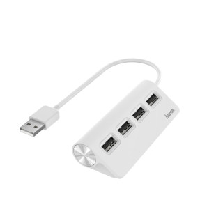 USB Hub, 4 Puertos, 480 Mbps Blanco