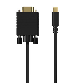 AISENS Cable Conversor USB-C a VGA, USB-C/M-HDB15/M, Negro, 0.8M