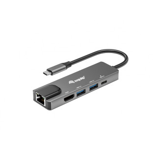 Equip 133489 base para portátil y replicador de puertos Alámbrico USB 3.2 Gen 1 (3.1 Gen 1) Type-C Gris