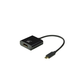 Ewent EW9825 adaptador de cable de vÍ­deo 0,15 m USB Tipo C DisplayPort Negro