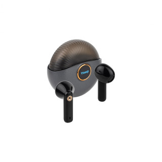 TooQ Snail Auriculares Inalámbricos + Micrófono Bluetooth con Estuche de Carga, Gris/Negros