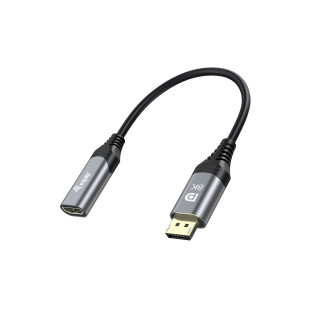Equip 133446 adaptador de cable de vídeo 0,15 m DisplayPort HDMI Negro, Gris