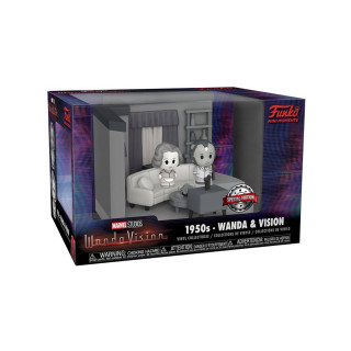 Funko pop marvel wandavision mini moments wanda & vision blanco y negro
