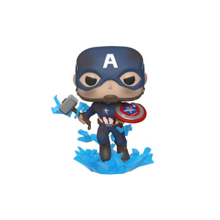 Funko pop marvel los vengadores endgame capitan america con escudo roto & mjolnir 45137