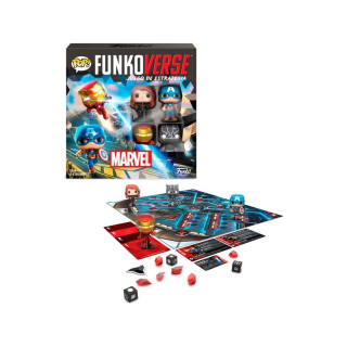 Juego de mesa funkoverse marvel edicion 100 capitan america iron man viuda negra & pantera negra 57518