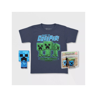 Pop & tee minecraft charged creeper funko + camiseta talla s