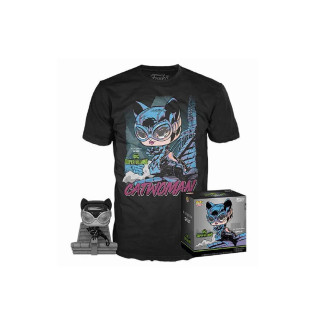 Pop & tee dc jim lee catwoman funko + camiseta talla s