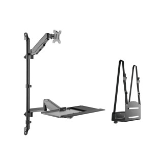 Equip 650170 soporte y montura para estación de trabajo/PC todo en uno 8 kg Negro 43,2 cm (17") 81,3 cm (32")