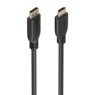 AISENS A125-0920 adaptador de cable de vídeo 5 m DisplayPort HDMI Negro