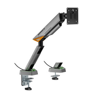 AISENS DT49TSRRGB-347 soporte para monitor 124,5 cm (49") Escritorio Negro, Gris