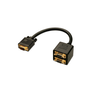 Lindy 41214 cable VGA 0,18 m VGA (D-Sub) Negro